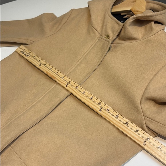Club Monaco Ryan Italian Wool Hooded Camel Coat - Picture 9 of 14